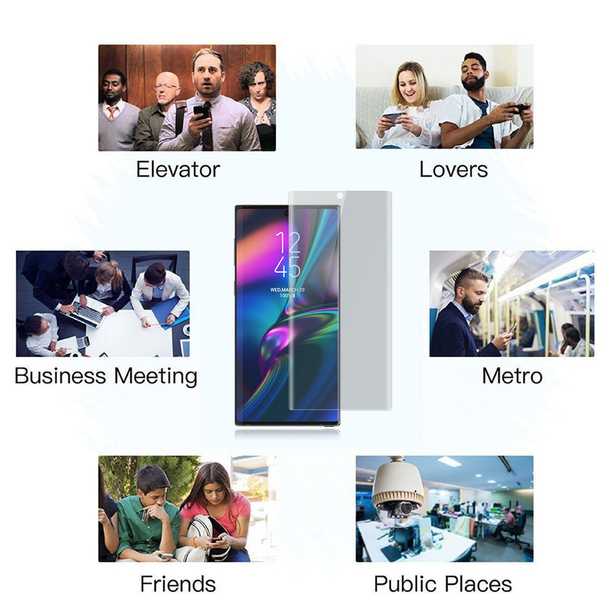 Anti Spy Privacy Film CaseFriendly Screen Protector For Galaxy Note 10 5G