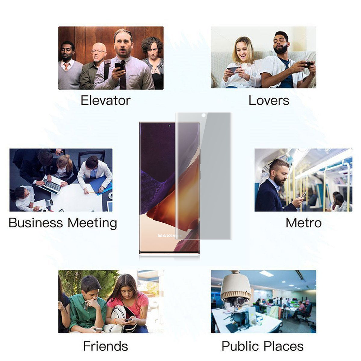 MAXSHIELD Anti Spy Privacy Film Screen Protector For Galaxy Note 20 Ultra 4G 5G