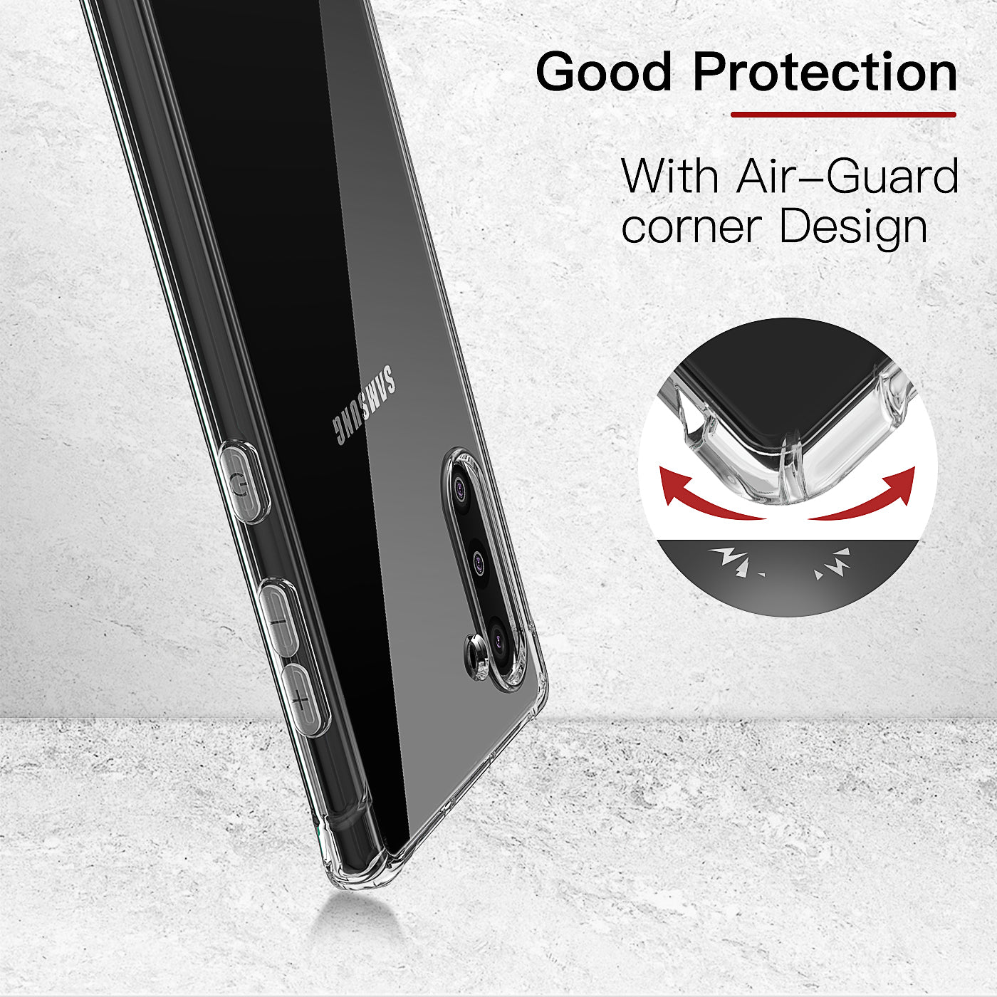 Samsung Galaxy Note 10 Plus Case Clear Heavy Duty Shockproof Slim Cover