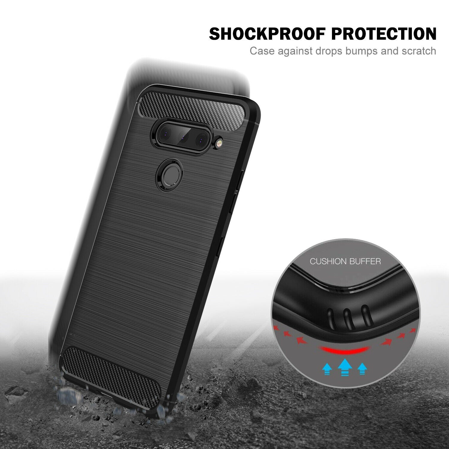 For LG V30 Phone Case Soft TPU Rubber Shockproof Slim Cover