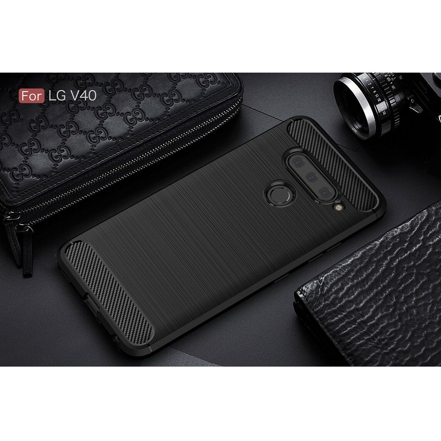 For LG V40 ThinQ Phone Case Soft TPU Rubber Shockproof Slim Cover