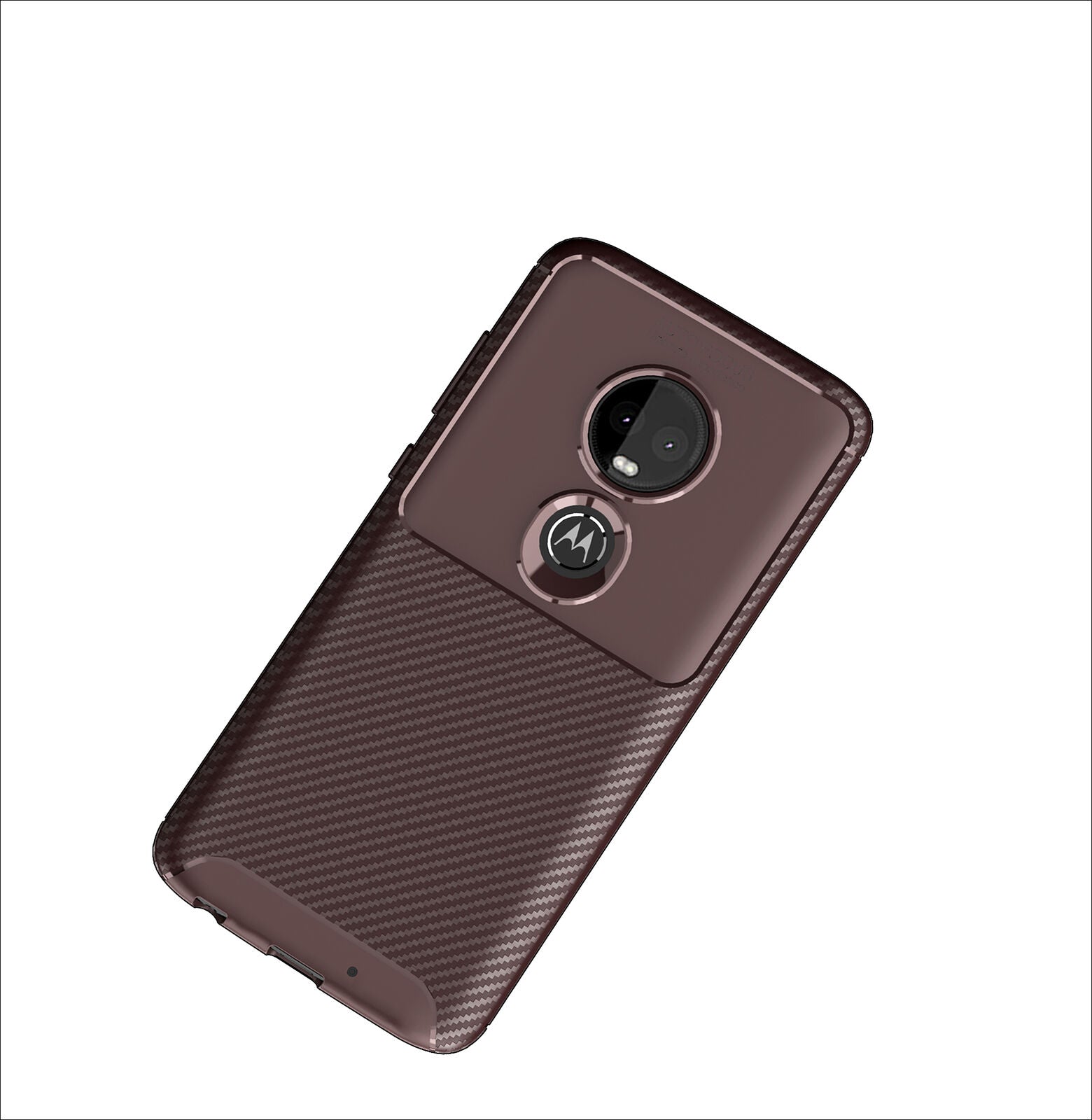 Motorola Moto E5 Shockproof Carbon Fiber soft Case Cover