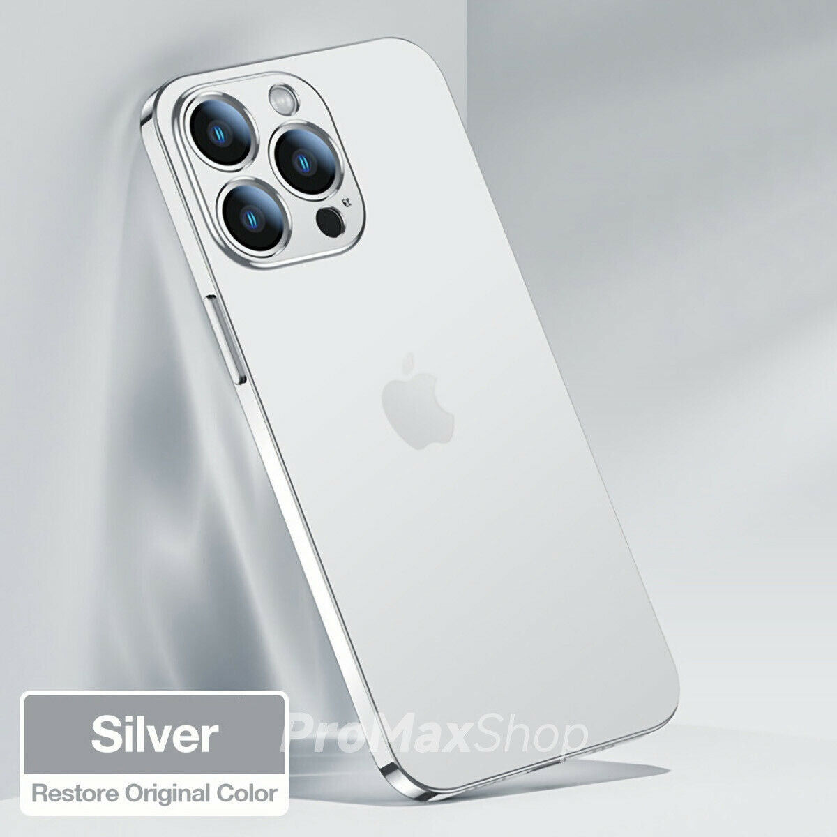 For iPhone 13 Pro Max Case 360° Shockproof Metal Plating Full Cover Protector