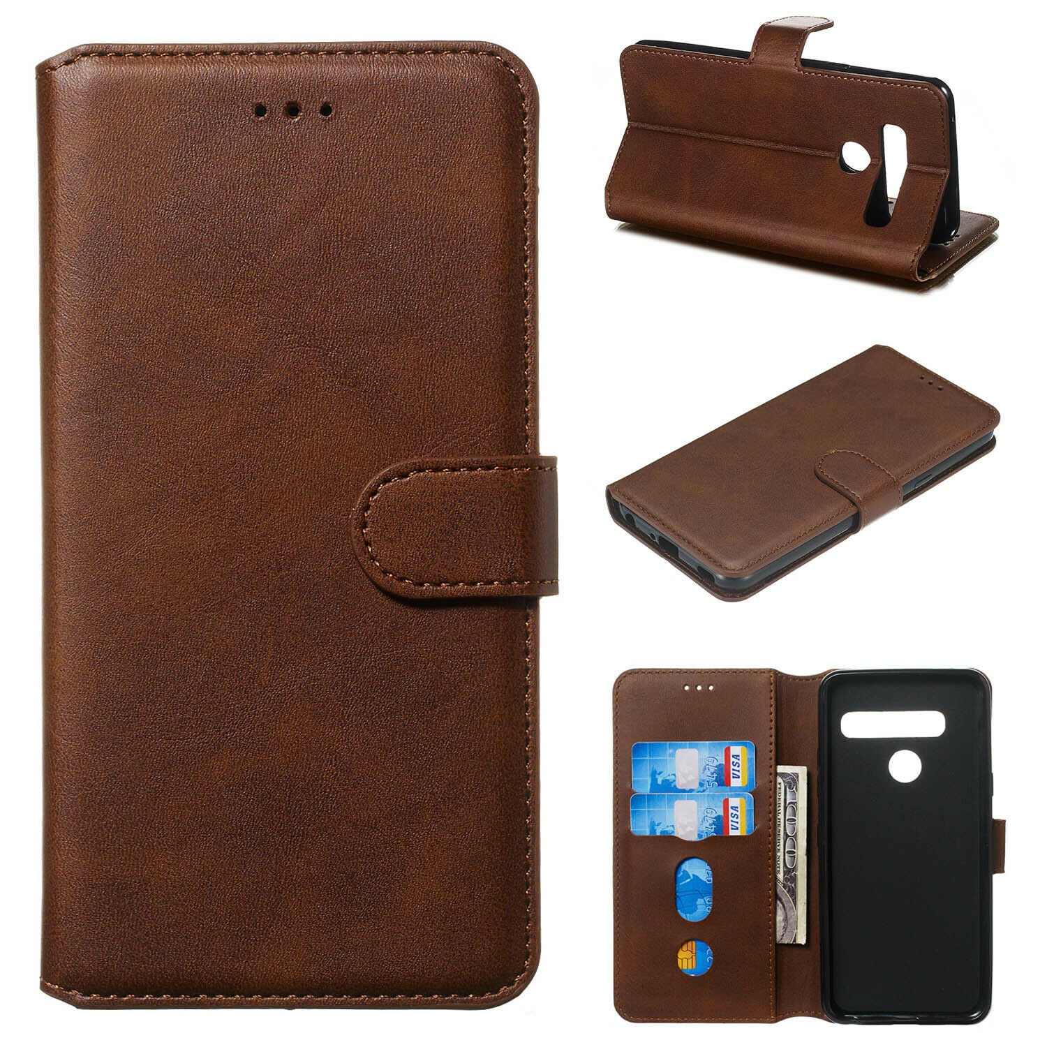 For LG K50 Luxury Wallet Leather Case Card Slots Cover