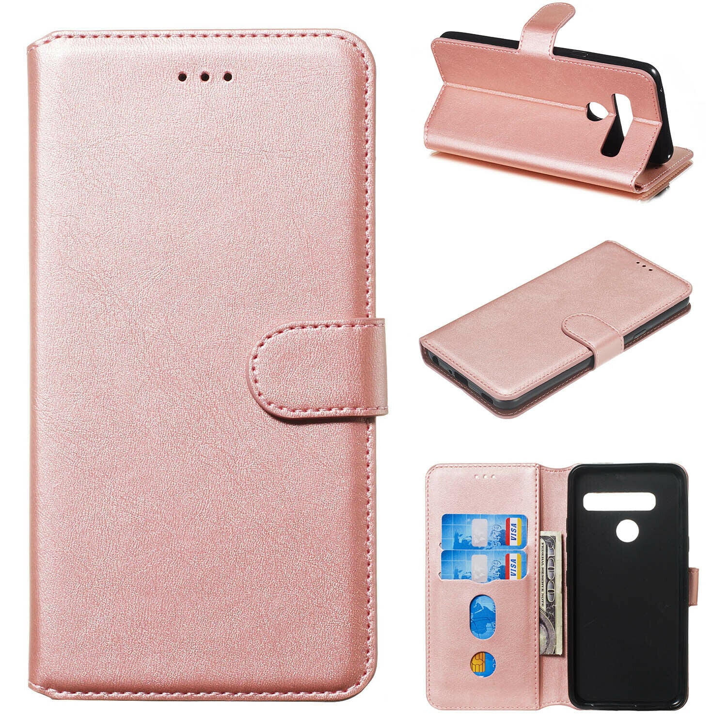 For LG  V30  Luxury Wallet Leather Case Card Slots Cover
