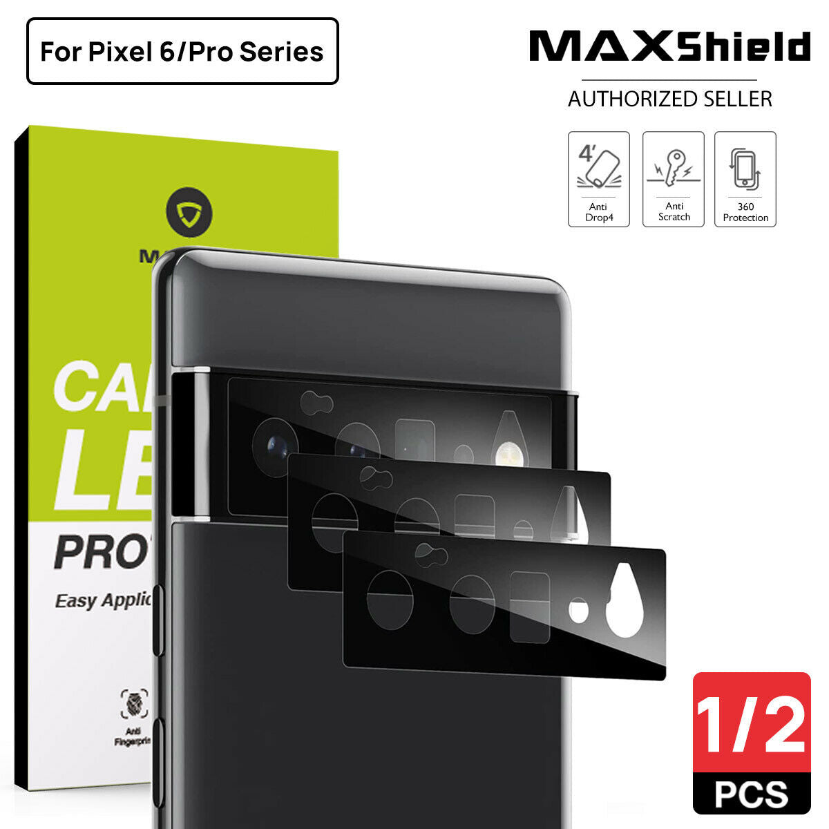 2X For Google Pixel 6 Pro 5G Camera Lens Protector Tempered Glass Metal Cover