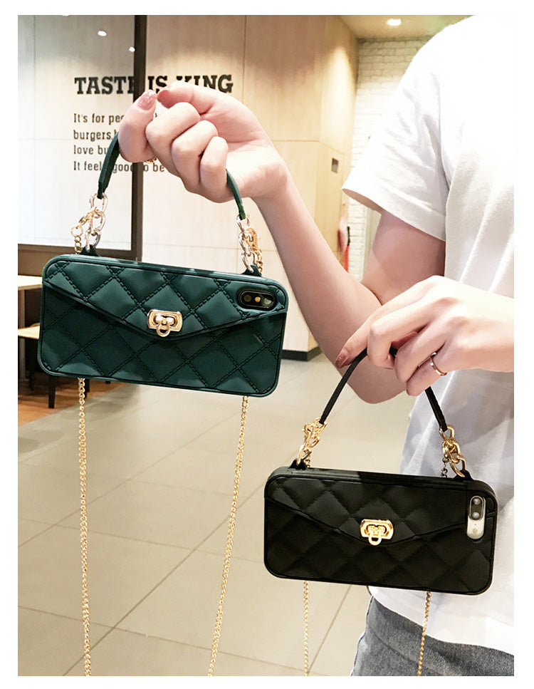 iPhone 11 Pro Max Case Shoulder Strap Card Wallet Silicone Cover