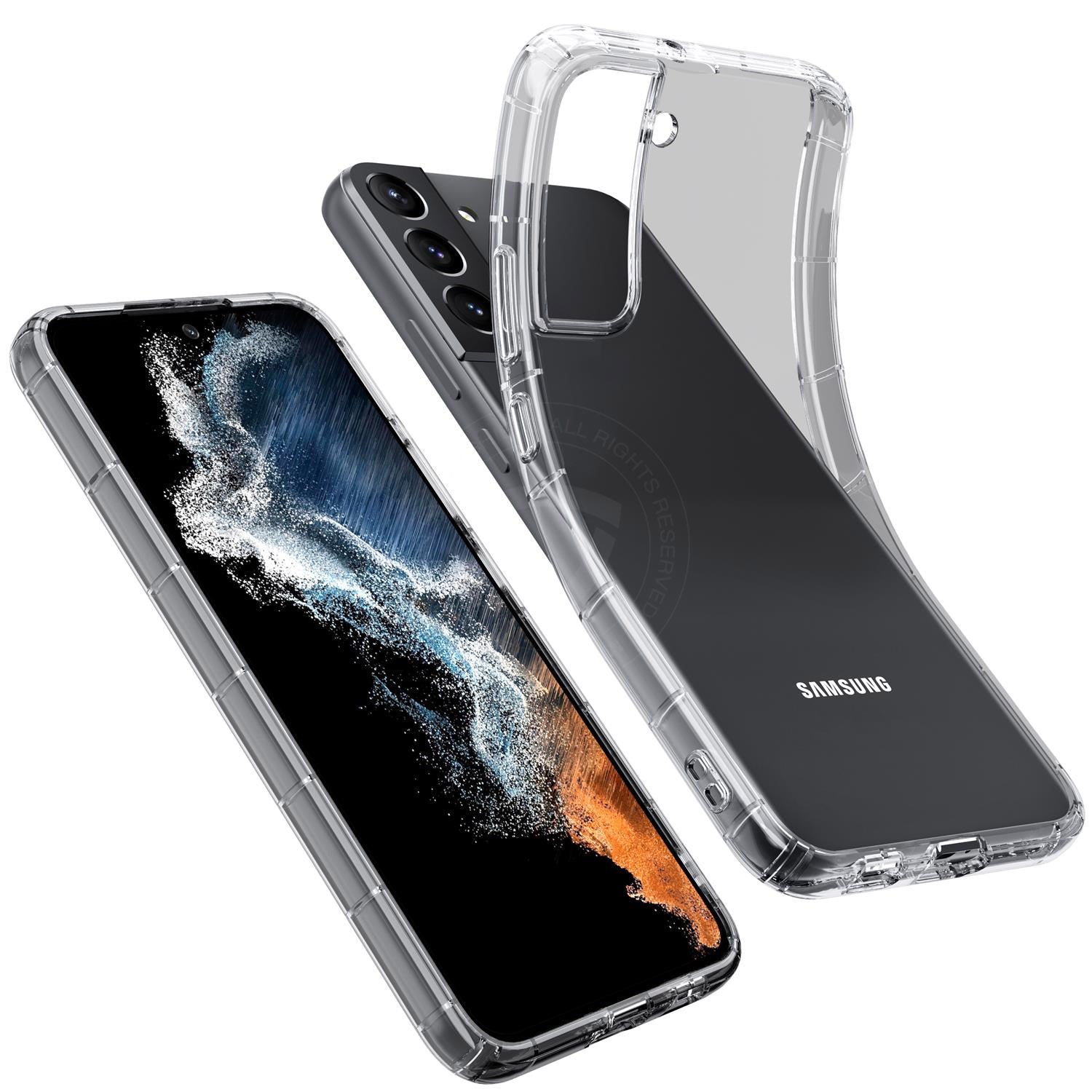 For Samsung Galaxy S22 Plus Ultra 5G Case Soft Clear Shcokproof Slim Case Cover