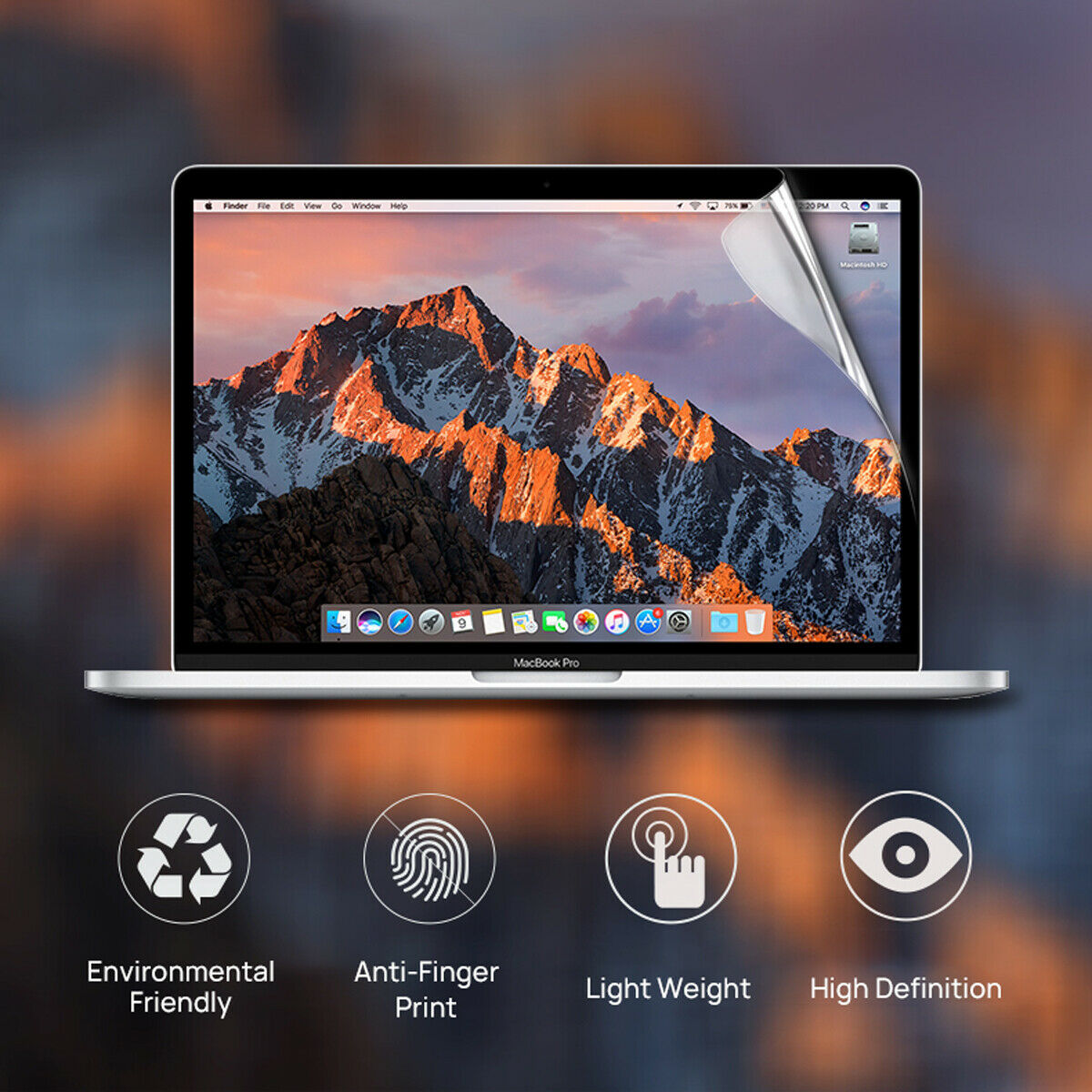 Clear Screen Protector Film For Apple Macbook Pro 14" 16" 2021 2023 M1 M2 Anti Blue Light