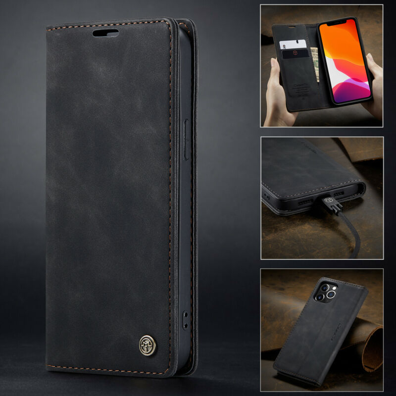 For iPhone 12 Mini 5.4" Case Magnetic Leather Wallet Card Flip Stand Cover