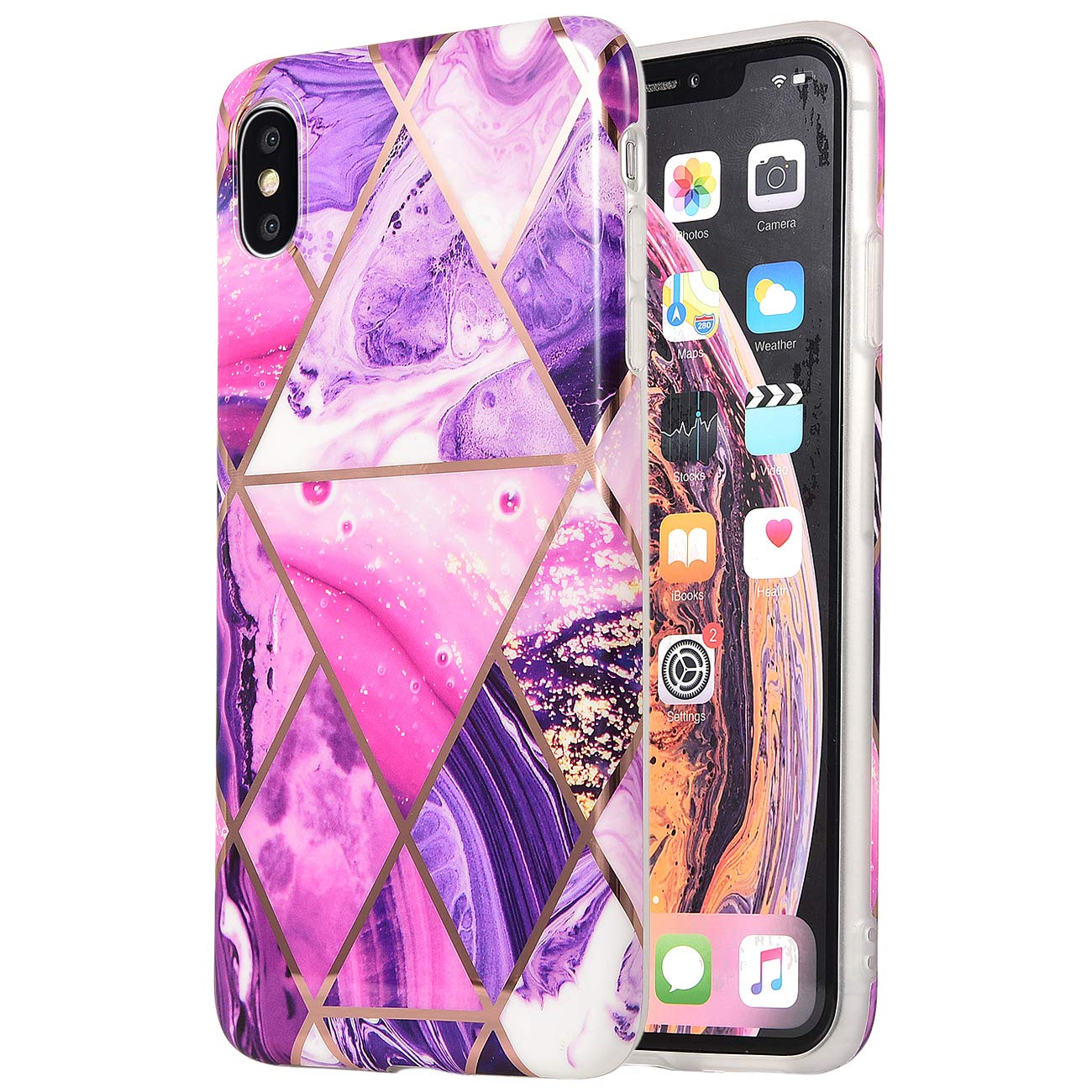 iPhone X Case Shockproof Tough Marble Soft Cover for Apple
