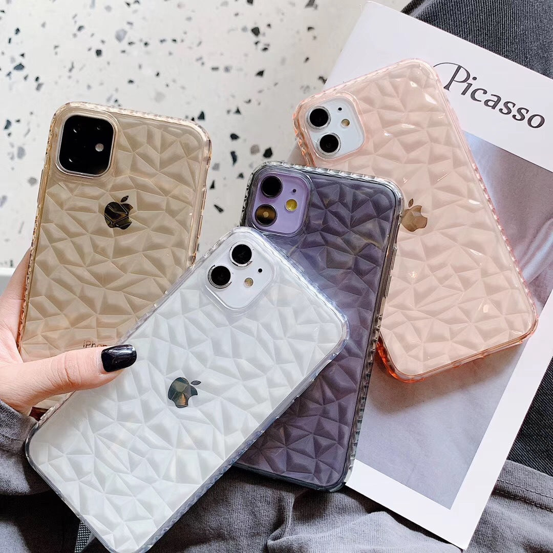 Clear Marble Shockproof Case Glitter Soft Silicone Cover For iPhone 12