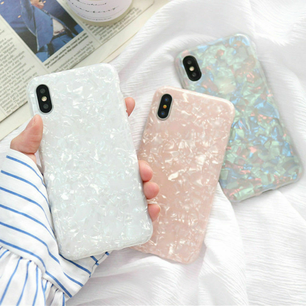 iPhone X Soft TPU Case Marble Shockproof Silicone Gel Cover