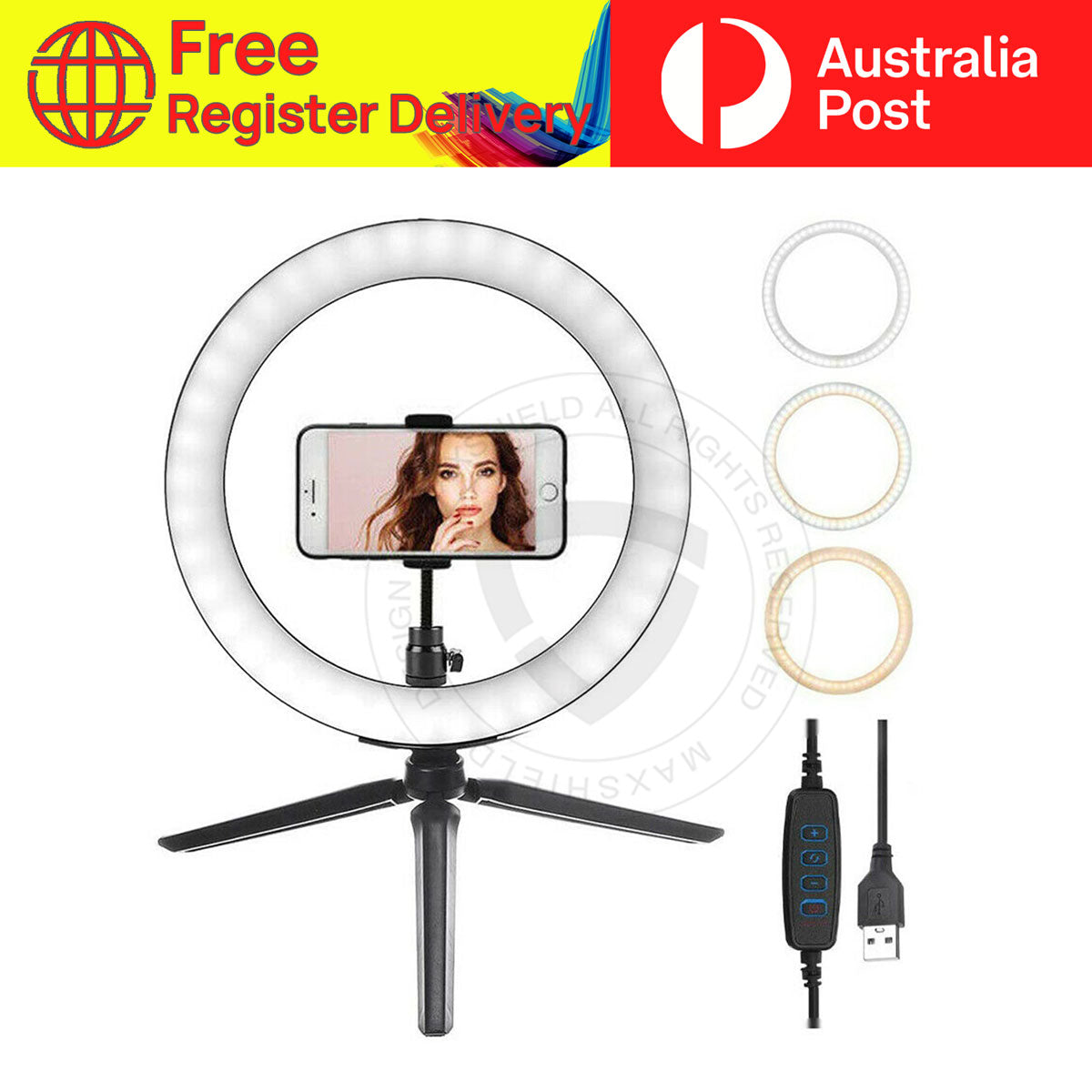 6" 10" LED Ring Light+Tripod Stand Lighting Kit Youtube Phone Makeup Selfie