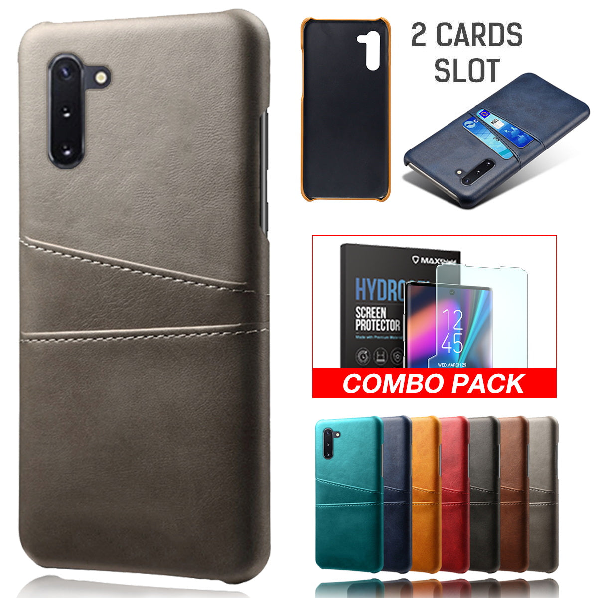 For Samsung Galaxy Note 10 Plus Leather Cards Wallet Case Cover