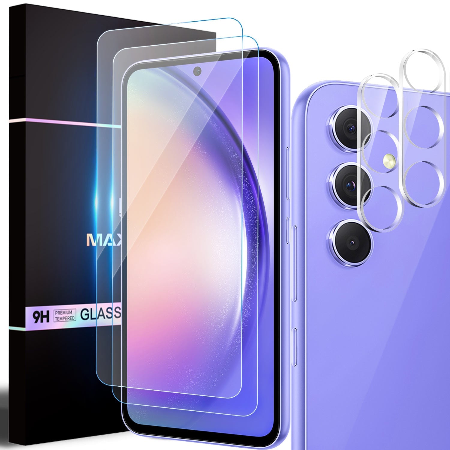 For Samsung Galaxy A54 A34 A14 5G Tempered Glass Lens Camera Screen Protector