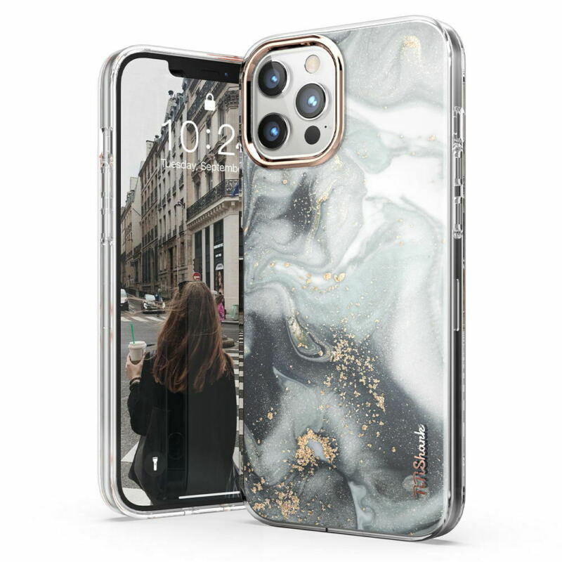 For Apple iPhone 12 Pro 6.1" Case Clear Slim Stylish Marble Shockproof Cover