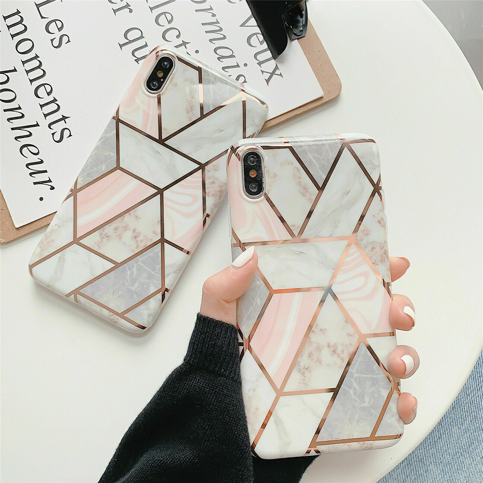 iPhone X Case Shockproof Tough Marble Soft Cover for Apple