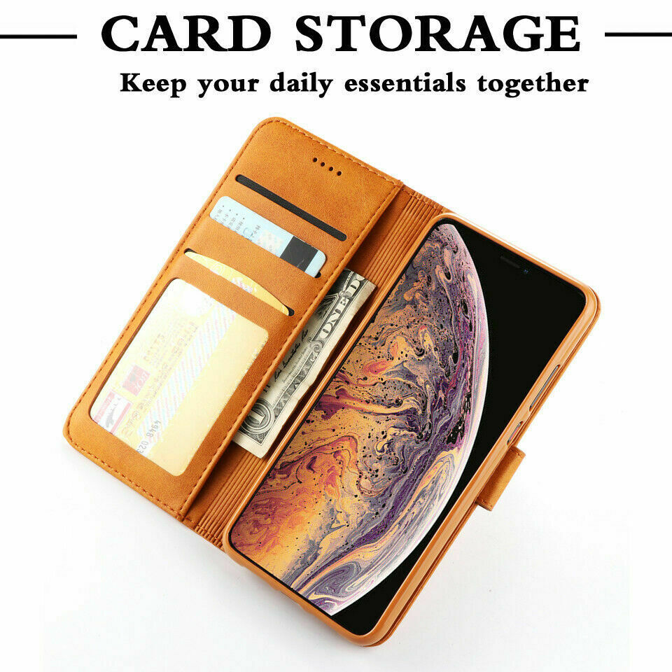 Galaxy A70 Wallet Leather Case Flip Magnetic Card Slot Cover-Grey