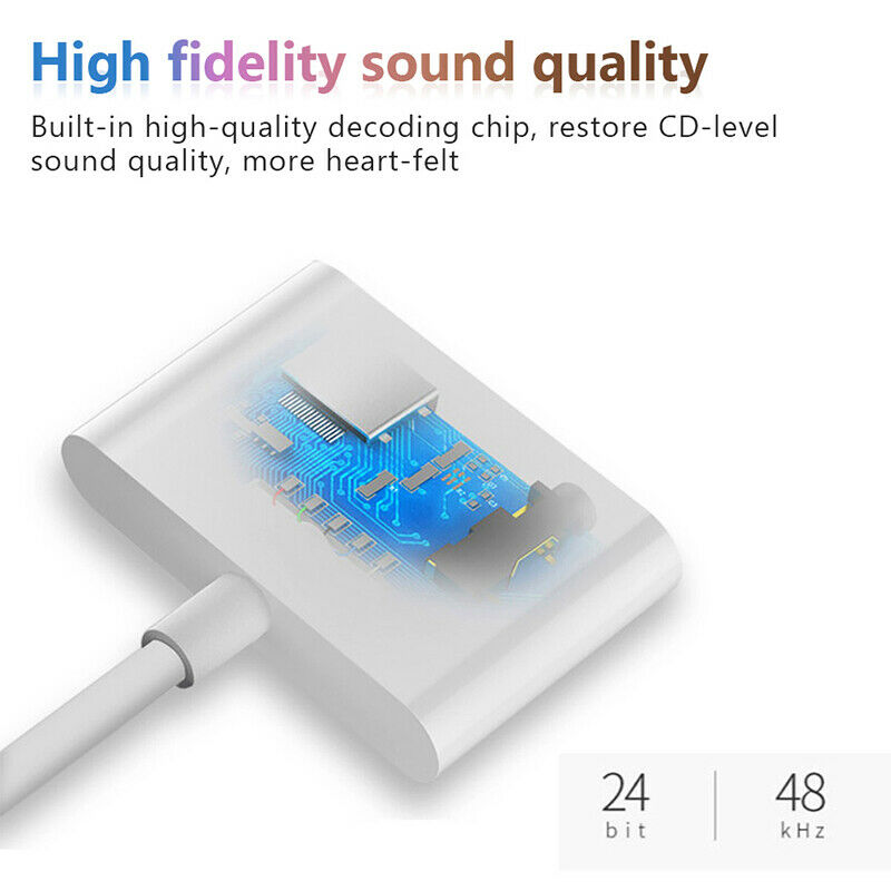 Apple lightning to 3.5mm AUX Headphone Jack Adapter Cable Audio iphone splitter