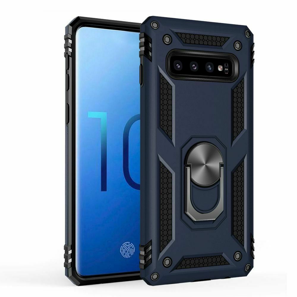 Samsung Note 10 Plus Heavy Duty Armor 360° Stand Ring Holder Case Cover