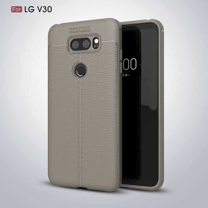For LG G7 Shockproof Leather Skin Soft Rubber TPU Phone Case Cover