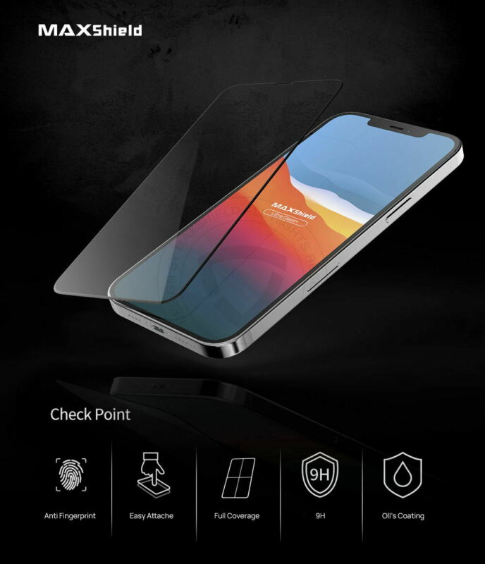 2 Pack For iPhone 12 Full Coverage Tempered Glass Screen Protector