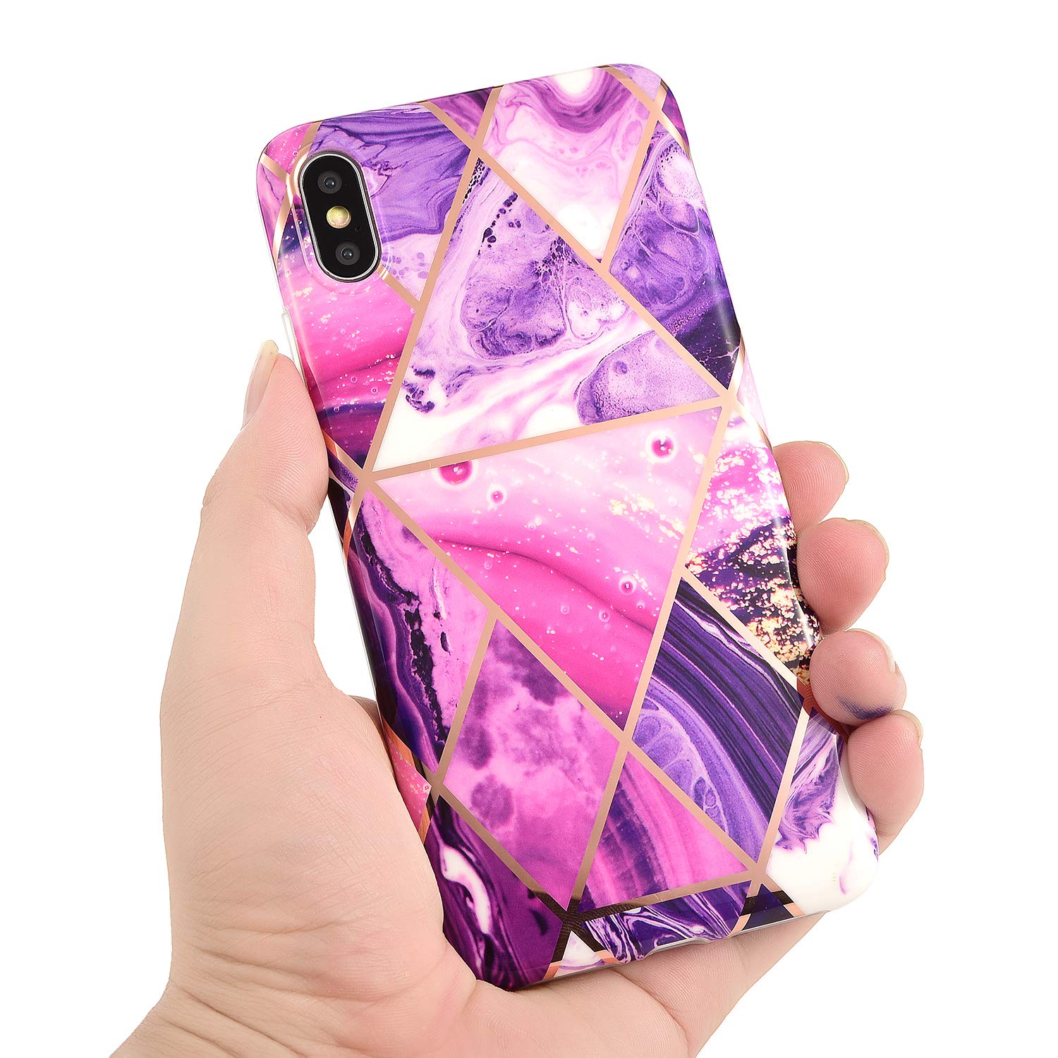 iPhone X Case Shockproof Tough Marble Soft Cover for Apple