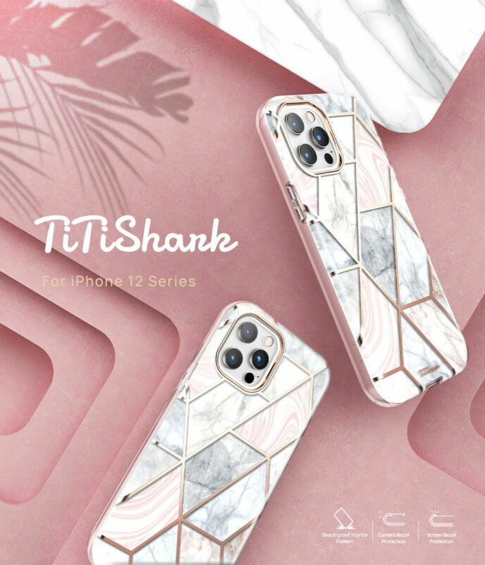 TiTiShark Full-Body Bumper Case + Screen Protector for iPhone 12 Pro Max