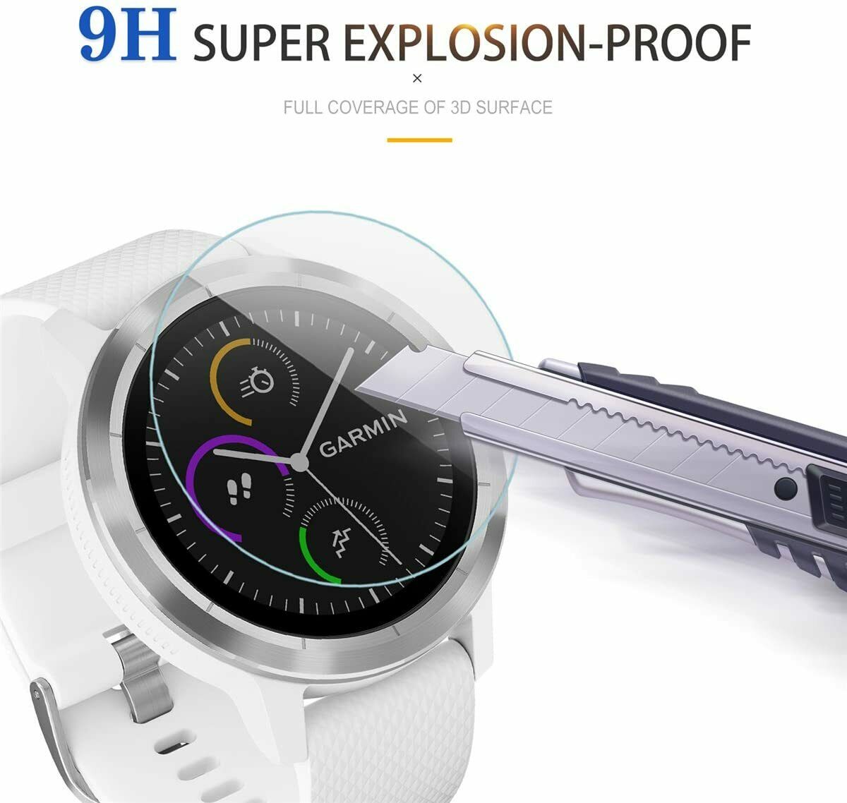 For Garmin Vivoactive 3 Sports Vivomove HR Tempered Glass Screen Protector