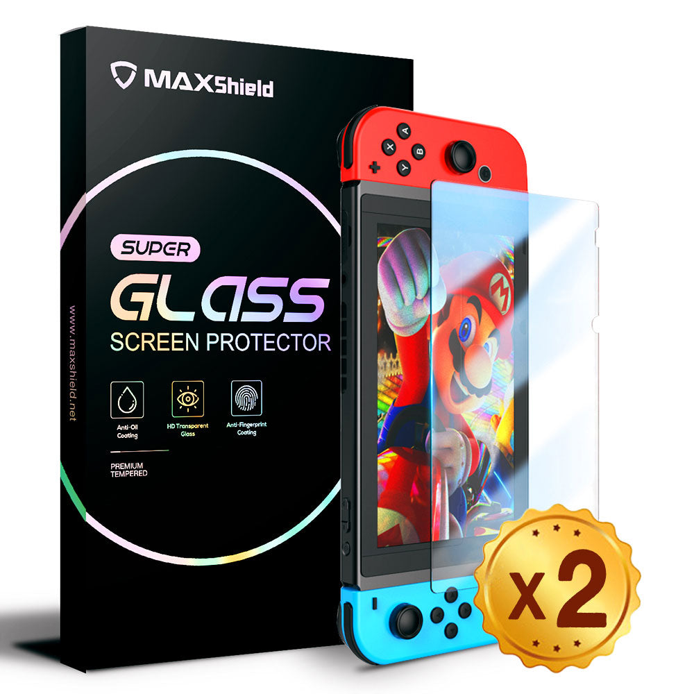 For Nintendo Switch/Lite Screen Protector MAXSHIELD 9H Full Cover Tempered Glass