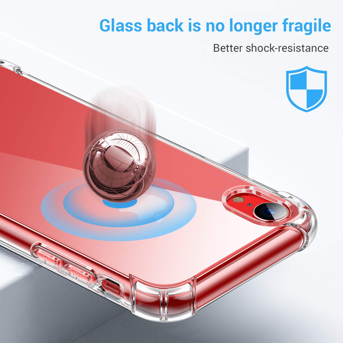 Clear Case For iPhone 8 Shockproof Silicone Protective