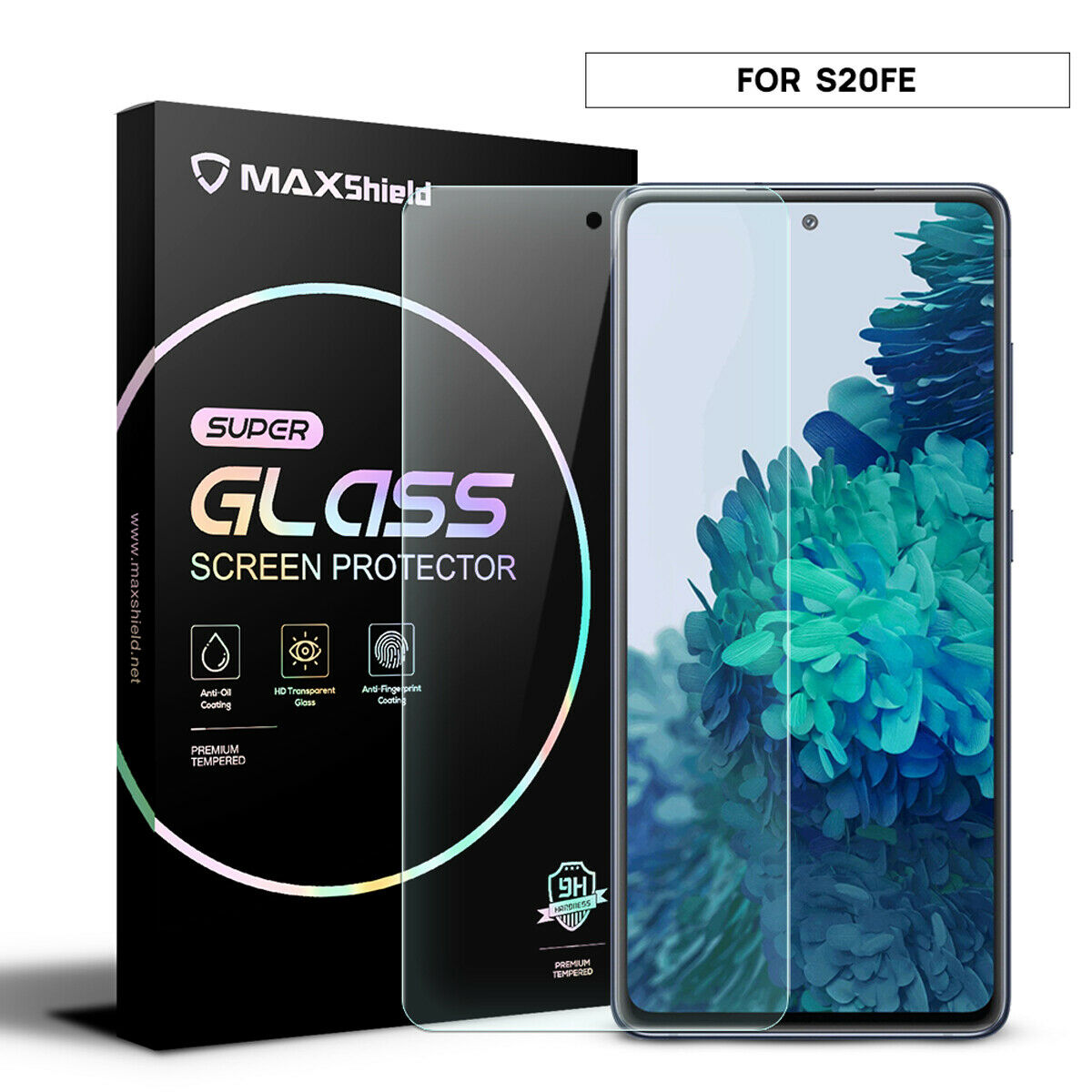 For Galaxy S20 FE 5G Screen Protector Maxshield Tempered Glass Screen Protector