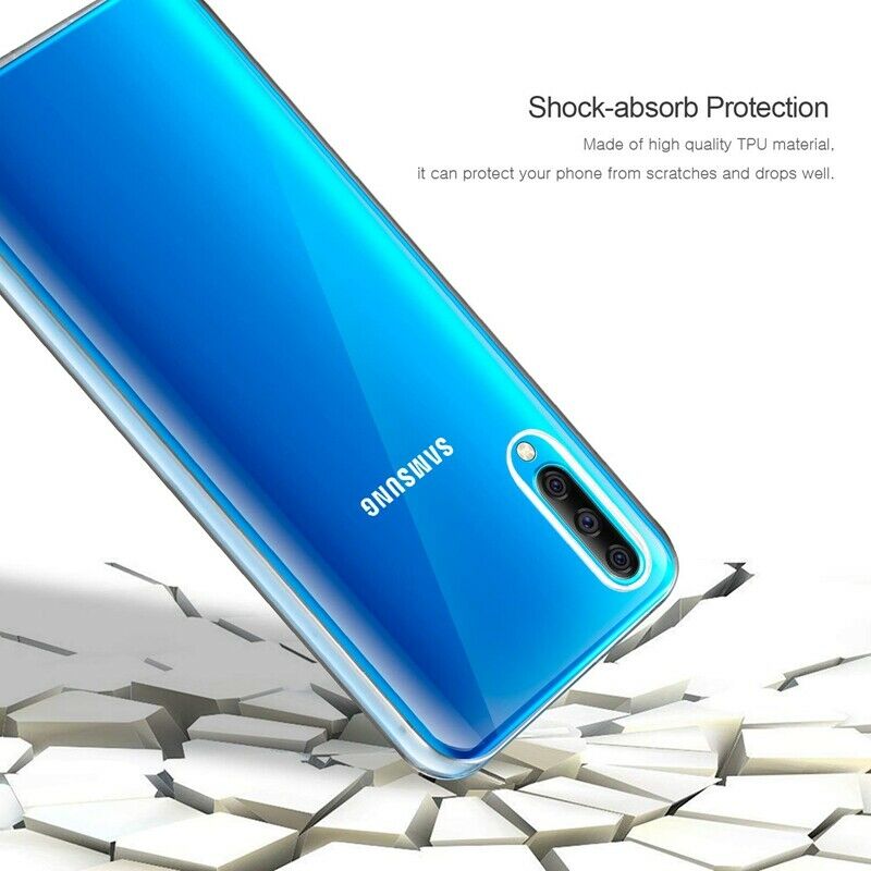 Samsung Galaxy A50 Case 360°Shockproof Full Soft Clear Silicone Cover