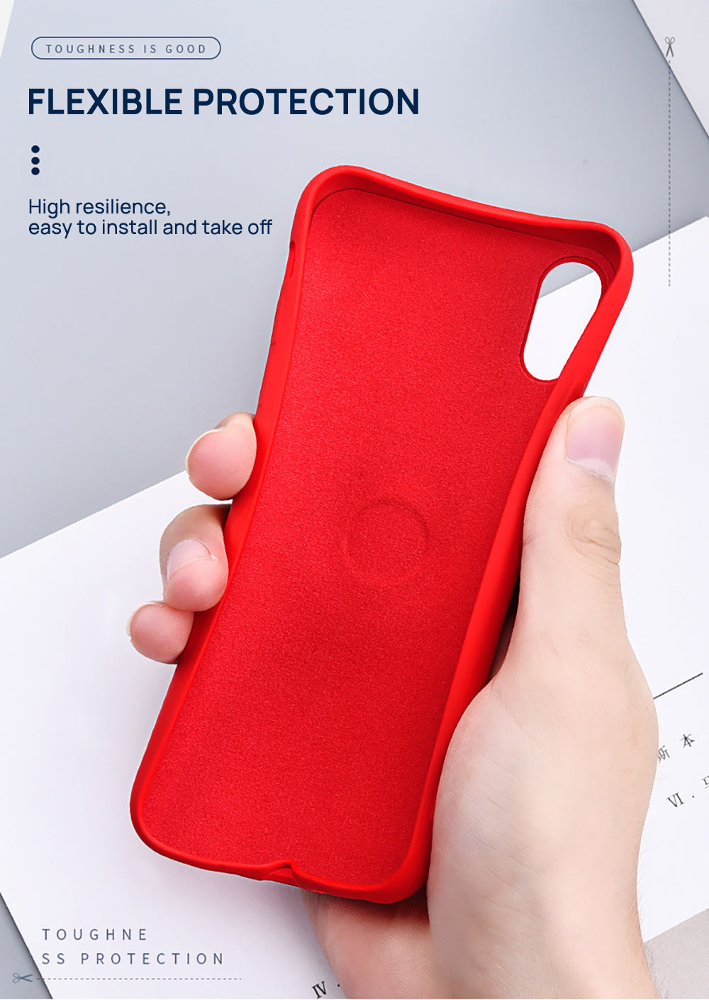 iPhone XR Thin Soft Silicone Ring Holder Case Cover