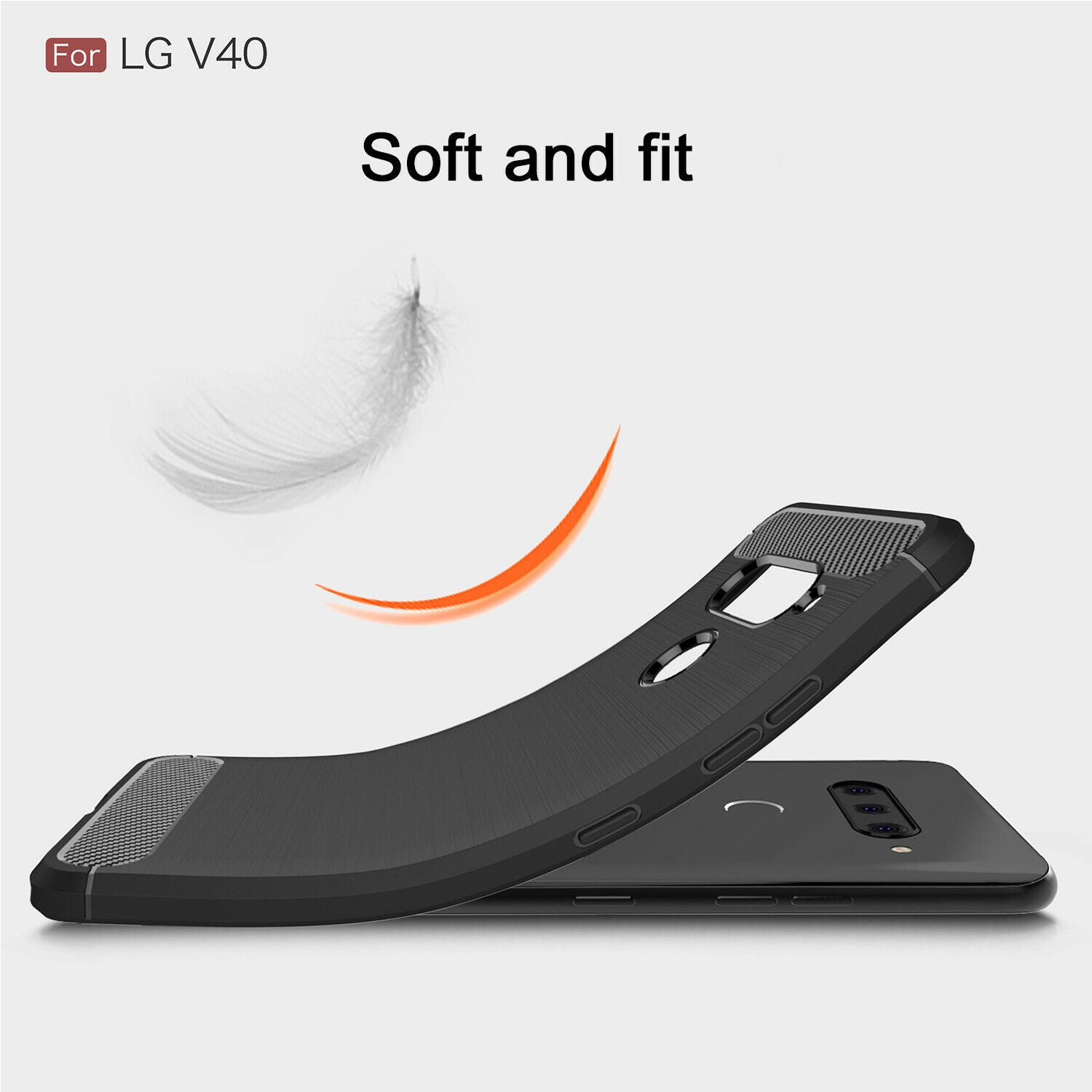 For LG V30 Phone Case Soft TPU Rubber Shockproof Slim Cover