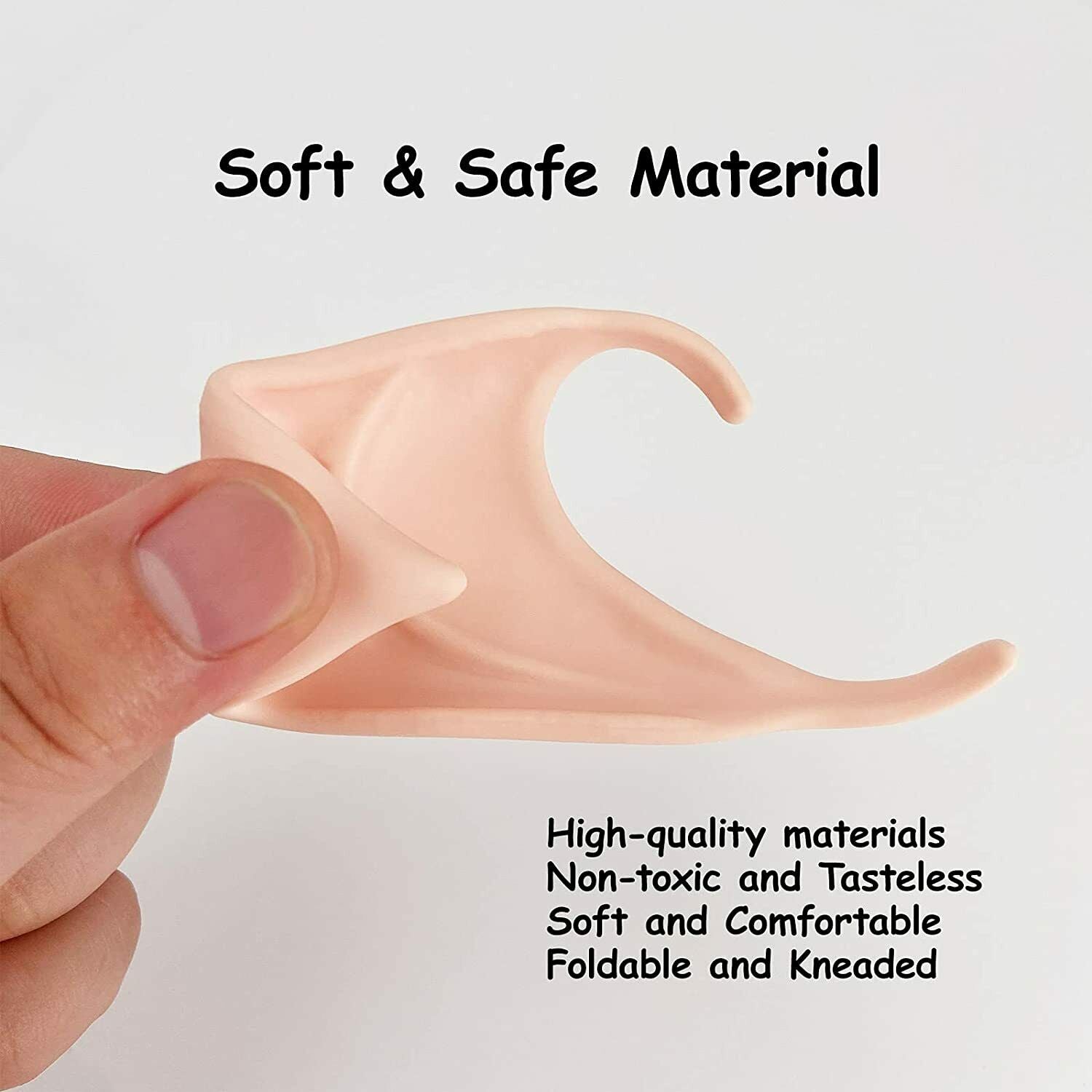 2 Pairs Rubber Elf Ears Fairy Elven Pixie Hobbit Demon Halloween Costume Cosplay