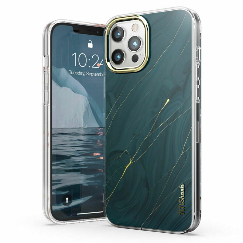 For Apple iPhone 12 6.1" Case Clear Slim Stylish Marble Shockproof Cover