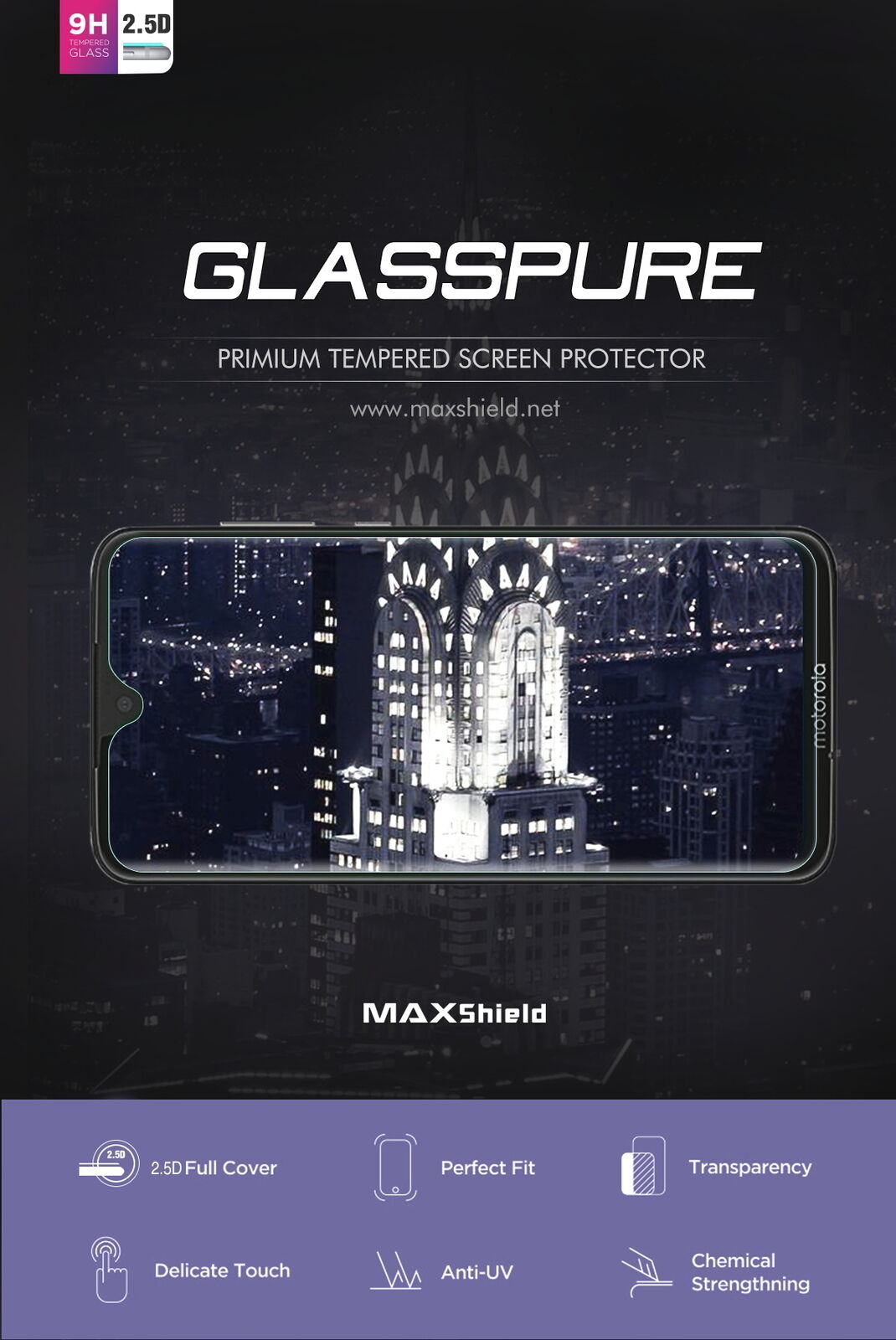 2X Motorola Moto G6 Plus Tempered Glass Screen Protector