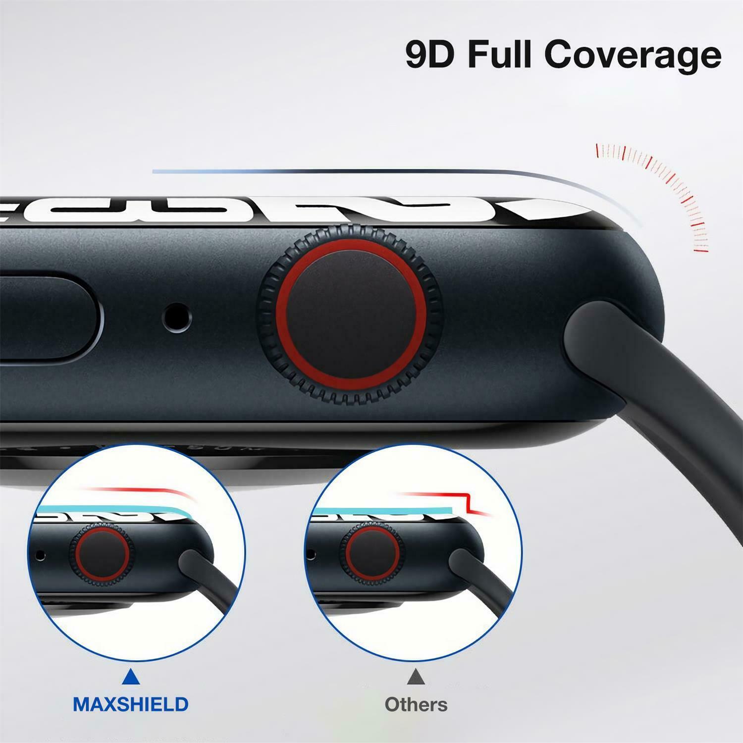 2X Fr Apple Watch 7 6 5 45/41 44/40 Glass Full Cover Case Matte Screen Protector