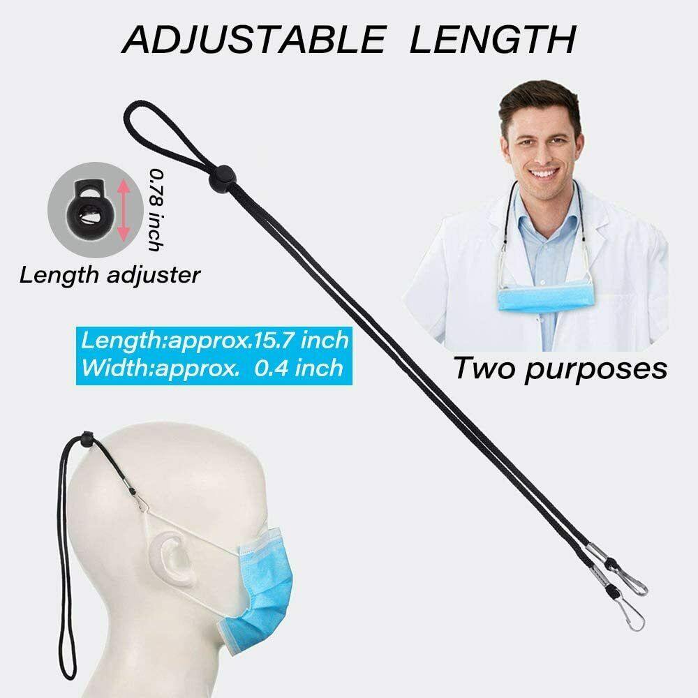 5X Adjustable Face Mask Chain Lanyard Ear Hook Strap Holder Extension Ear Saver