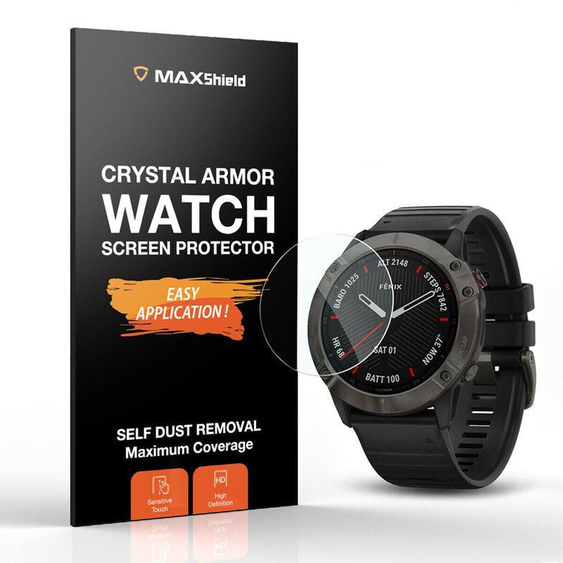 3 Pack Tempered Glass Screen Protector For Garmin Fenix 6X/6X Pro/6X Solar