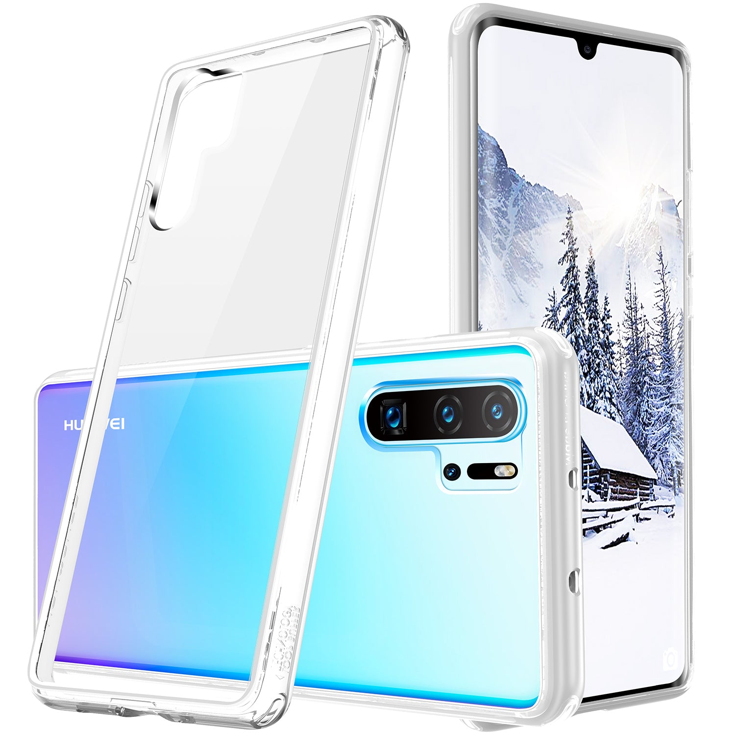 YOUMAKER® Huawei P30 Shockproof Slim Bumper Crystal Case Cover-Clear