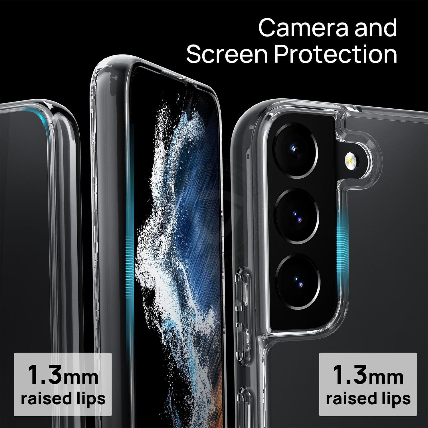 For Samsung Galaxy S22 Plus Case Crystal Clear Shockproof Slim Case Cover