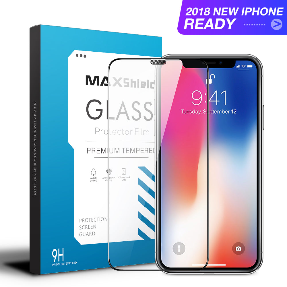iPhone XS Plus Full Coverage Tempered Glass Screen Protector