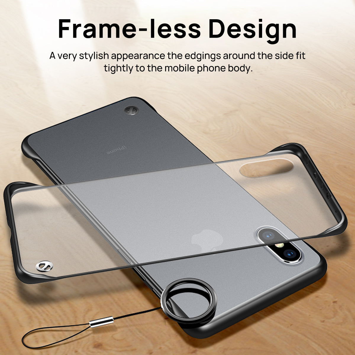 iPhone XS MAX Case Cover, Slim Matte Back Clear TPU ShockProof Bumper