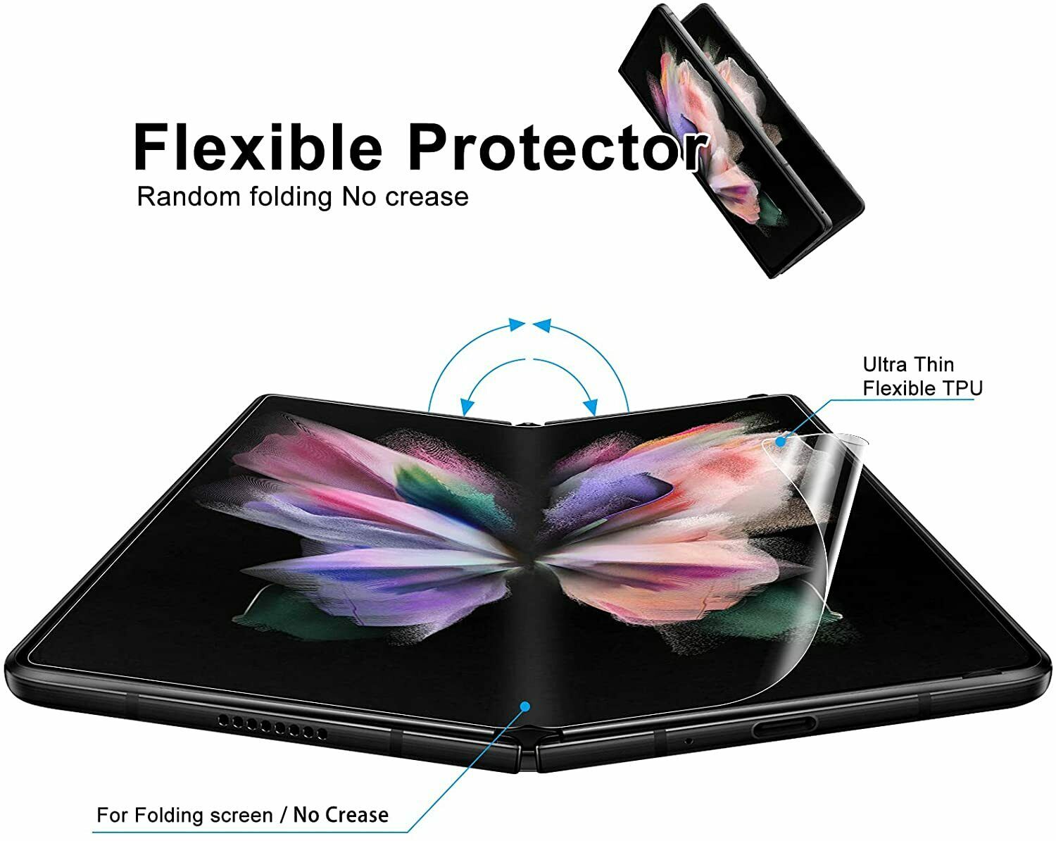 For Galaxy Z Fold3 5G Screen Protector MAXSHIELD Full Coverage Case Cover