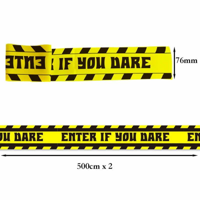 Halloween Fright  Warning Tape Decorations Outdoor Home Party Indoor Caution