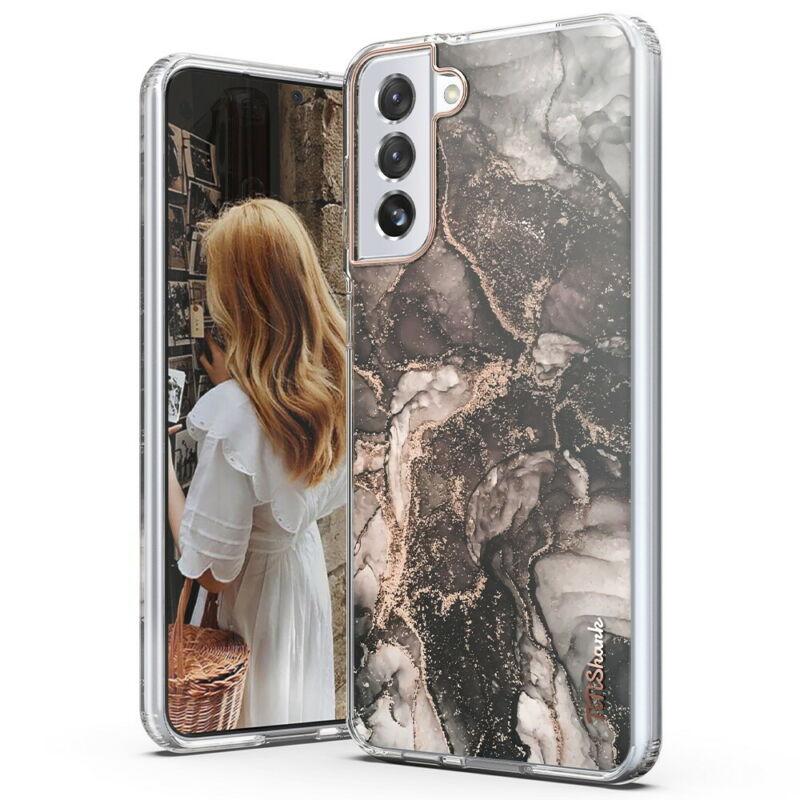 For Samsung Galaxy S21 Plus 5G Case Clear Slim Marble Shockproof Cover