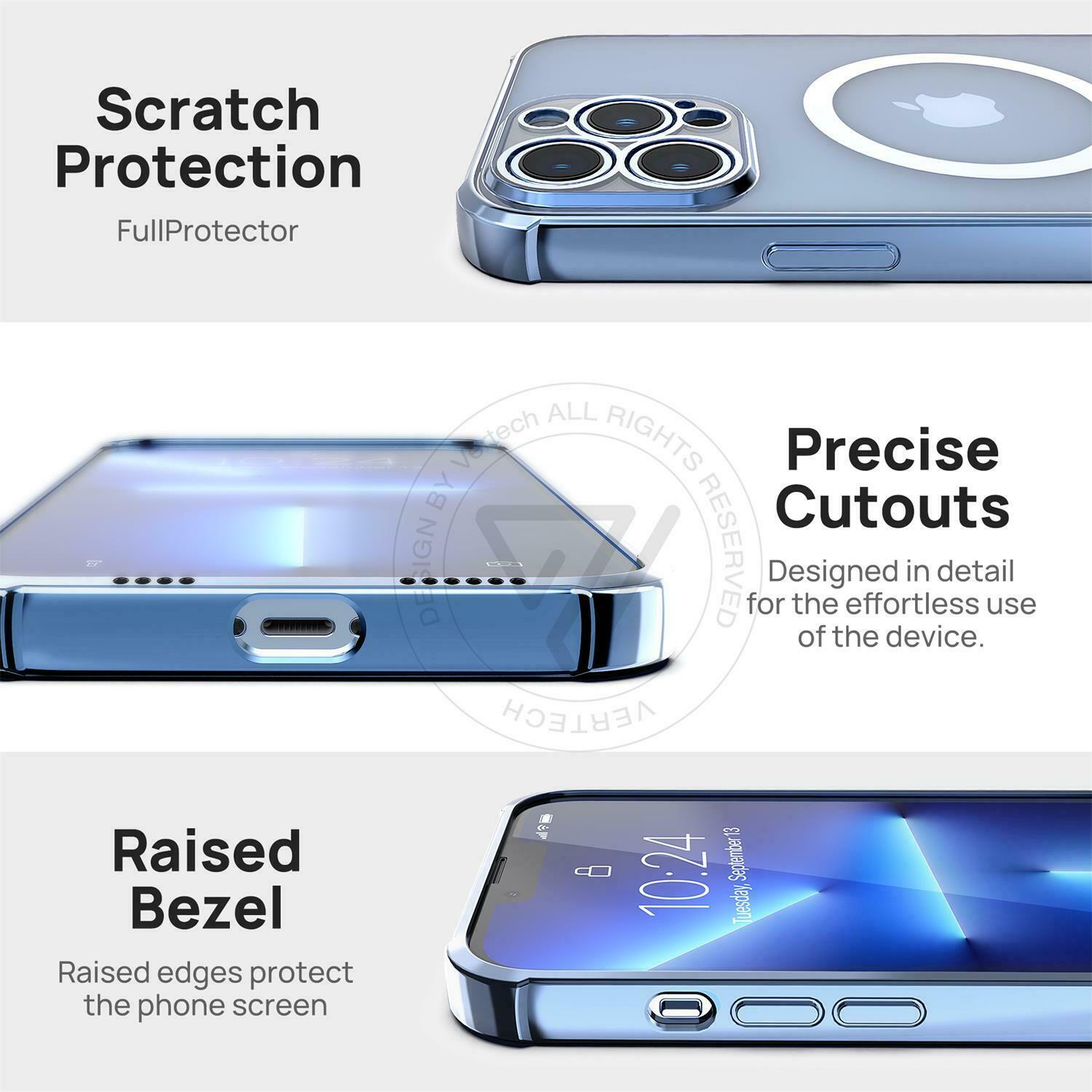 For iPhone 13 Pro Max Magnetic Mag Safe Case Slim Clear Bumper Shockproof Cover